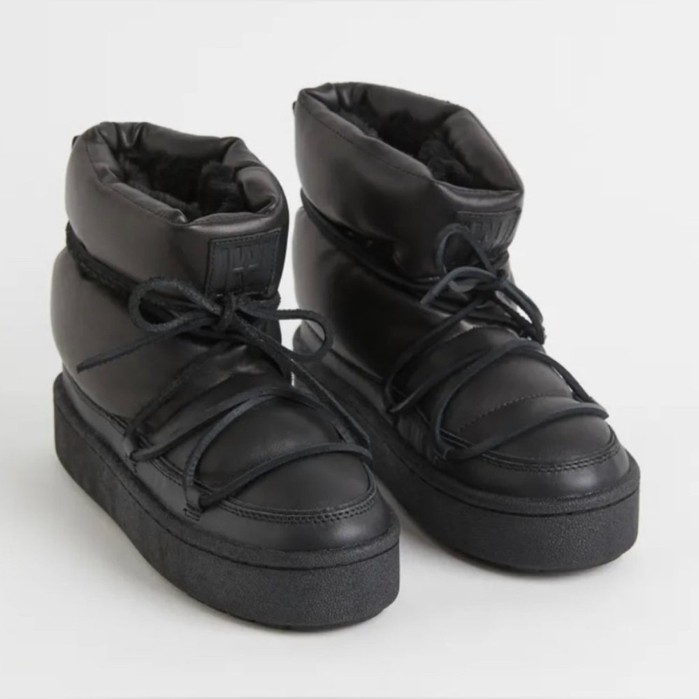 H&M Laced Padded Winter Boots